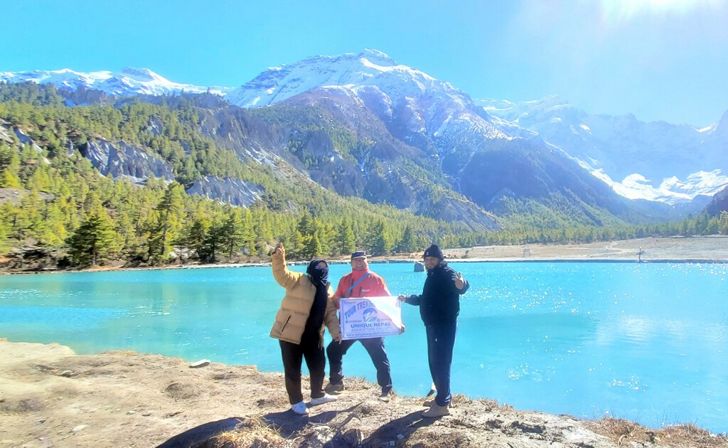 Blue Lake in Manang