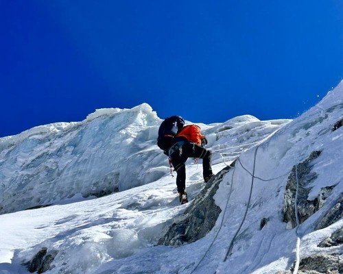 Climbing Lobuche Peak