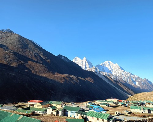 Dingboche Village And Thamserku