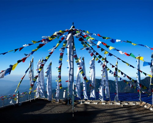 Prayer Flags In Ama Yangri